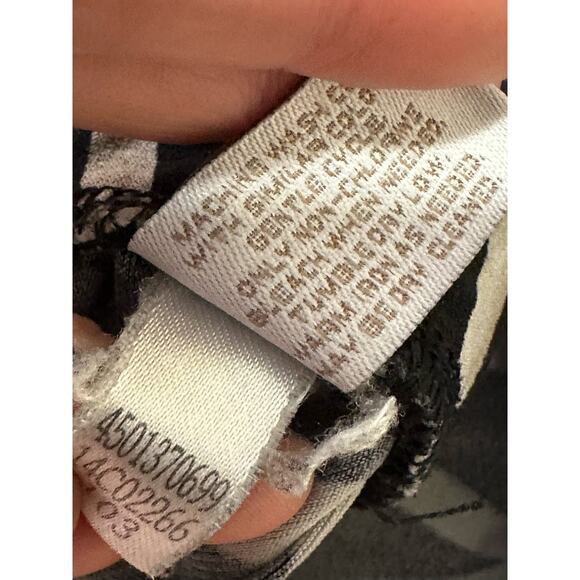 Chico’s black gray print wide legs pull on pants size 0 - XS - Picture 5 of 9